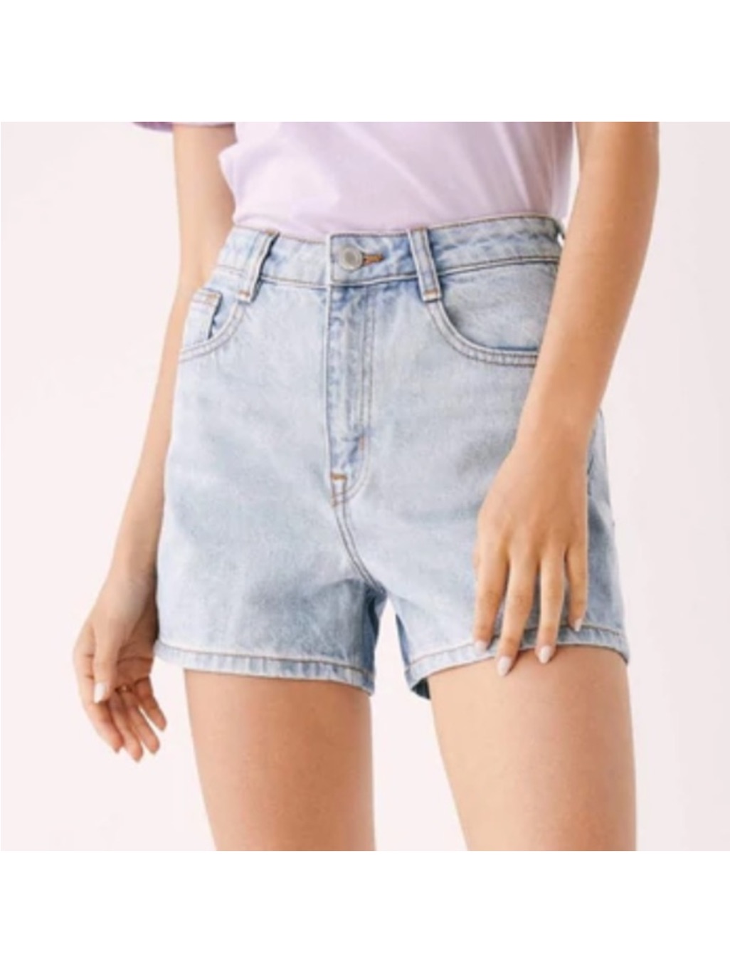 Frank & Oak Stevie High-Rise Denim Shorts